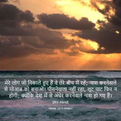 Picture 03 - यशायाह 16:4 HINIRV - मेरे लोग जो निकाले - Bible Verse Picture