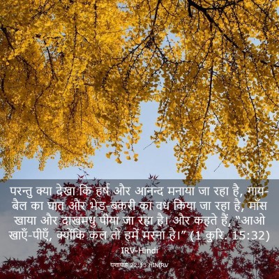 Picture 03 - यशायाह 22:13 HINIRV - परन्तु क्या देखा - Bible Verse Picture
