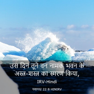 Picture 03 - यशायाह 22:8 HINIRV - उस दिन तूने वन नामक - Bible Verse Picture