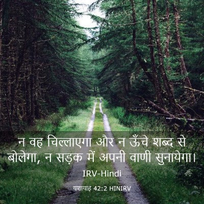 Picture 03 - यशायाह 42:2 HINIRV - न वह चिल्लाएगा और न - Bible Verse Picture