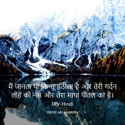 Picture 03 - यशायाह 48:4 HINIRV - मैं जानता था कि तू - Bible Verse Picture