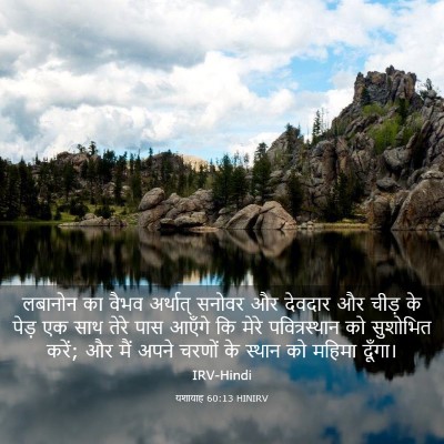 Picture 03 - यशायाह 60:13 HINIRV - लबानोन का वैभव - Bible Verse Picture