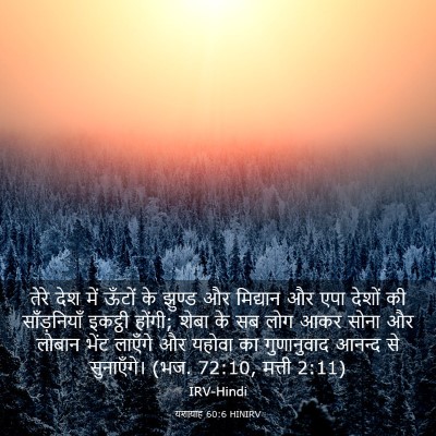 Picture 03 - यशायाह 60:6 HINIRV - तेरे देश में ऊँटों - Bible Verse Picture