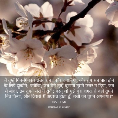 Picture 03 - यशायाह 65:12 HINIRV - मैं तुम्हें - Bible Verse Picture