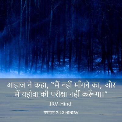 Picture 03 - यशायाह 7:12 HINIRV - आहाज ने कहा, “मैं - Bible Verse Picture