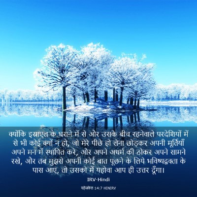 Picture 03 - यहेजकेल 14:7 HINIRV - क्योंकि इस्राएल - Bible Verse Picture