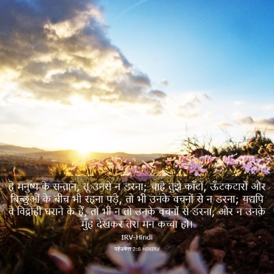 Picture 03 - यहेजकेल 2:6 HINIRV - हे मनुष्य के - Bible Verse Picture