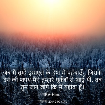 Picture 03 - यहेजकेल 20:42 HINIRV - जब मैं तुम्हें - Bible Verse Picture