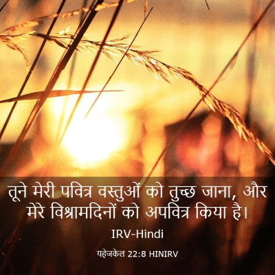 Picture 03 - यहेजकेल 22:8 HINIRV - तूने मेरी पवित्र - Bible Verse Picture