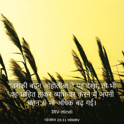 Picture 03 - यहेजकेल 23:11 HINIRV - “उसकी बहन ओहोलीबा - Bible Verse Picture
