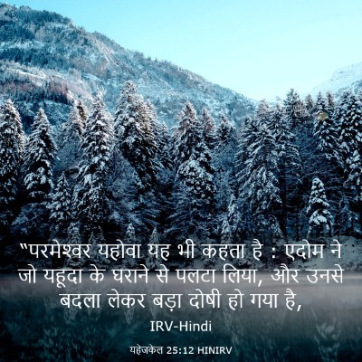 Picture 03 - यहेजकेल 25:12 HINIRV - “परमेश्‍वर यहोवा - Bible Verse Picture