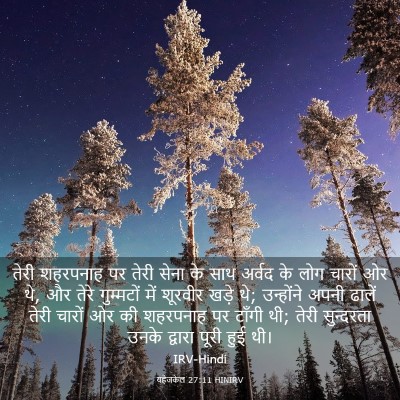 Picture 03 - यहेजकेल 27:11 HINIRV - तेरी शहरपनाह पर - Bible Verse Picture