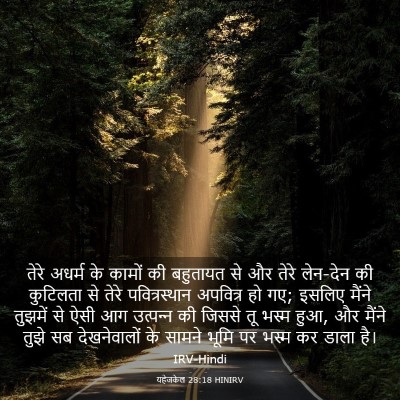 Picture 03 - यहेजकेल 28:18 HINIRV - तेरे अधर्म के - Bible Verse Picture