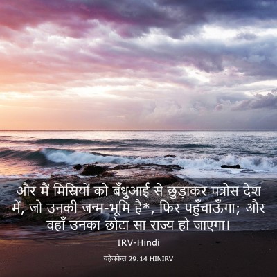 Picture 03 - यहेजकेल 29:14 HINIRV - और मैं मिस्रियों - Bible Verse Picture