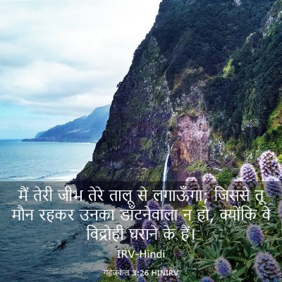 Picture 03 - यहेजकेल 3:26 HINIRV - मैं तेरी जीभ तेरे - Bible Verse Picture