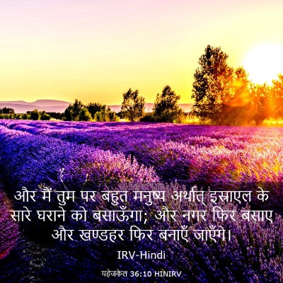 Picture 03 - यहेजकेल 36:10 HINIRV - और मैं तुम पर बहुत - Bible Verse Picture