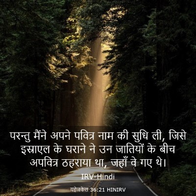 Picture 03 - यहेजकेल 36:21 HINIRV - परन्तु मैंने अपने - Bible Verse Picture