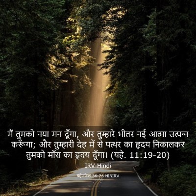 Picture 03 - यहेजकेल 36:26 HINIRV - मैं तुमको नया मन - Bible Verse Picture