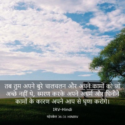 Picture 03 - यहेजकेल 36:31 HINIRV - तब तुम अपने बुरे - Bible Verse Picture