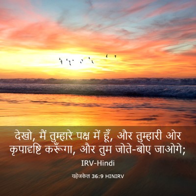 Picture 03 - यहेजकेल 36:9 HINIRV - देखो, मैं तुम्हारे - Bible Verse Picture
