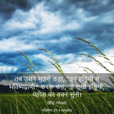 Picture 03 - यहेजकेल 37:4 HINIRV - तब उसने मुझसे कहा, - Bible Verse Picture