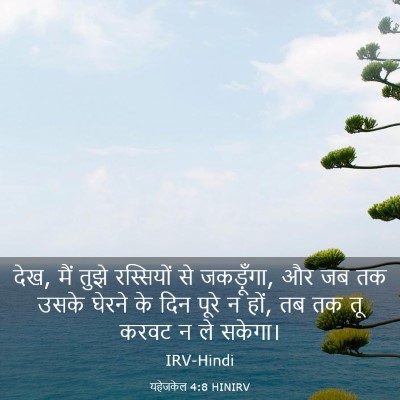 Picture 03 - यहेजकेल 4:8 HINIRV - देख, मैं तुझे - Bible Verse Picture