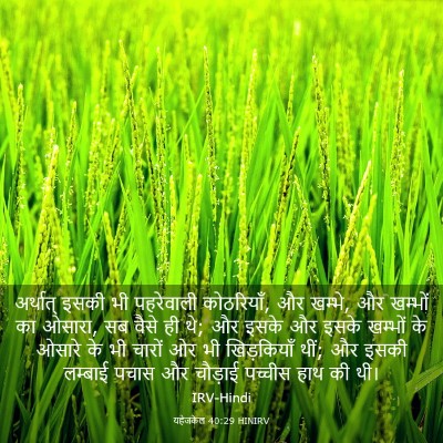Picture 03 - यहेजकेल 40:29 HINIRV - अर्थात् इसकी भी - Bible Verse Picture