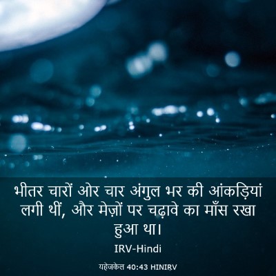 Picture 03 - यहेजकेल 40:43 HINIRV - भीतर चारों ओर चार - Bible Verse Picture
