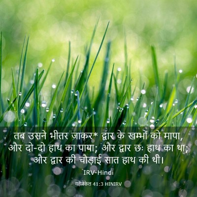 Picture 03 - यहेजकेल 41:3 HINIRV - तब उसने भीतर जाकर* - Bible Verse Picture
