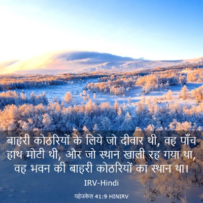 Picture 03 - यहेजकेल 41:9 HINIRV - बाहरी कोठरियों के - Bible Verse Picture