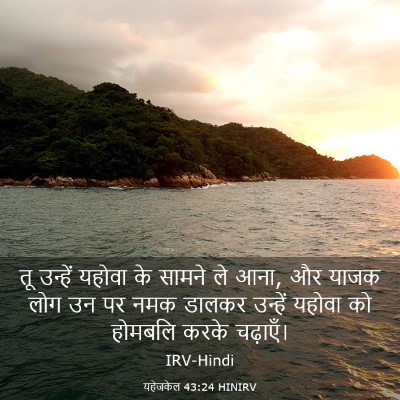 Picture 03 - यहेजकेल 43:24 HINIRV - तू उन्हें यहोवा के - Bible Verse Picture