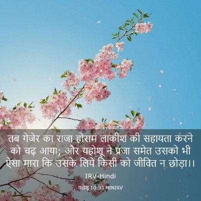 Picture 03 - यहोशू 10:33 HINIRV - तब गेजेर का राजा - Bible Verse Picture