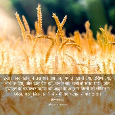Picture 03 - यहोशू 10:40 HINIRV - इसी प्रकार यहोशू - Bible Verse Picture