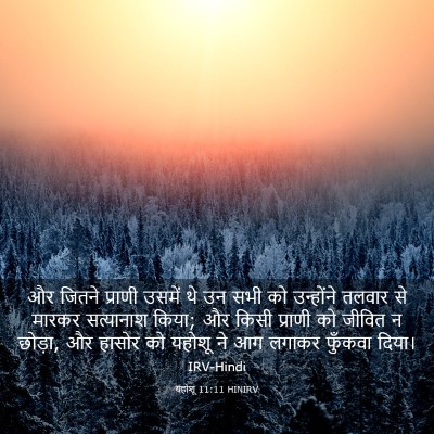 Picture 03 - यहोशू 11:11 HINIRV - और जितने प्राणी - Bible Verse Picture
