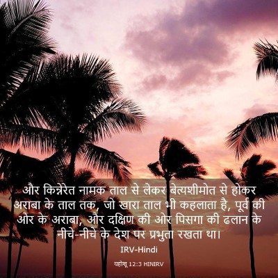 Picture 03 - यहोशू 12:3 HINIRV - और किन्नेरेत नामक - Bible Verse Picture
