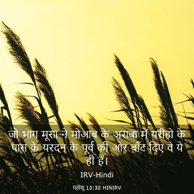Picture 03 - यहोशू 13:32 HINIRV - जो भाग मूसा ने मोआब - Bible Verse Picture