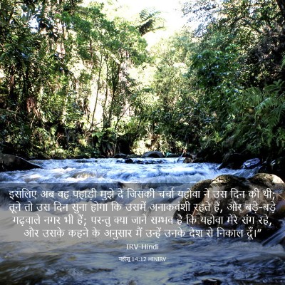 Picture 03 - यहोशू 14:12 HINIRV - इसलिए अब वह पहाड़ी - Bible Verse Picture