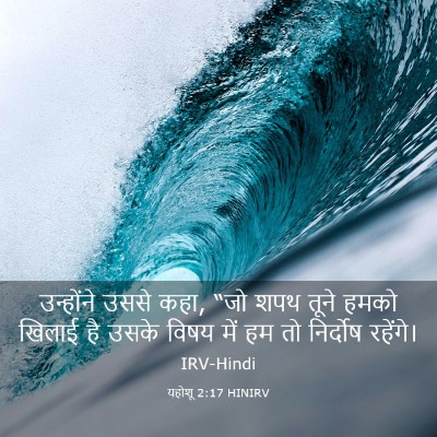 Picture 03 - यहोशू 2:17 HINIRV - उन्होंने उससे कहा, - Bible Verse Picture