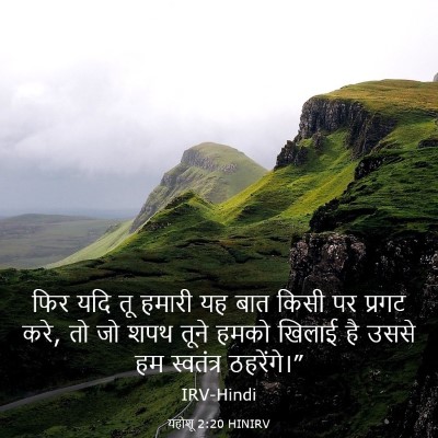 Picture 03 - यहोशू 2:20 HINIRV - फिर यदि तू हमारी यह - Bible Verse Picture