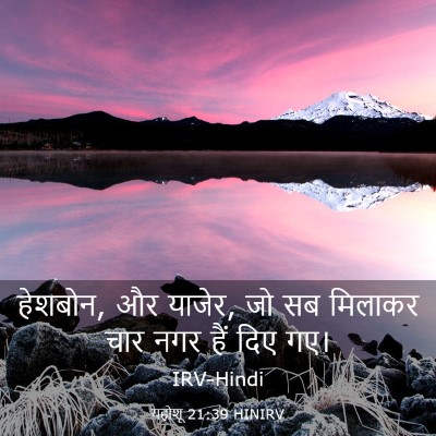 Picture 03 - यहोशू 21:39 HINIRV - हेशबोन, और याजेर, - Bible Verse Picture