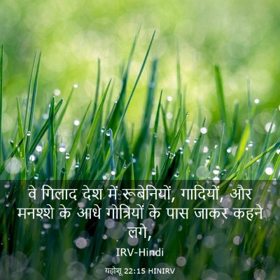 Picture 03 - यहोशू 22:15 HINIRV - वे गिलाद देश में - Bible Verse Picture
