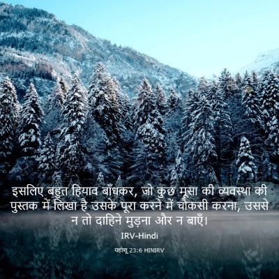 Picture 03 - यहोशू 23:6 HINIRV - इसलिए बहुत हियाव - Bible Verse Picture