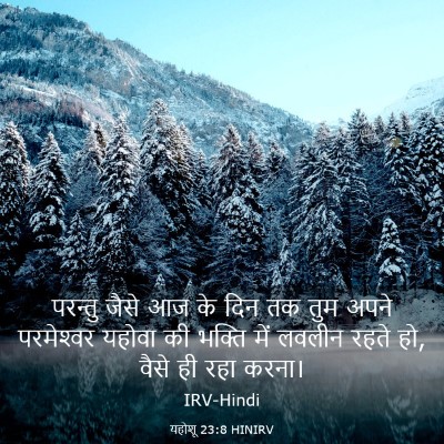 Picture 03 - यहोशू 23:8 HINIRV - परन्तु जैसे आज के - Bible Verse Picture