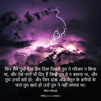 Picture 03 - यहोशू 24:13 HINIRV - फिर मैंने तुम्हें - Bible Verse Picture
