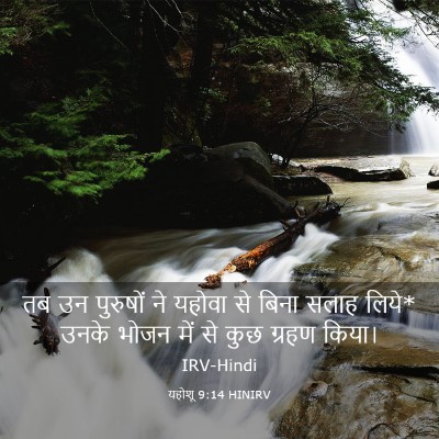 Picture 03 - यहोशू 9:14 HINIRV - तब उन पुरुषों ने - Bible Verse Picture