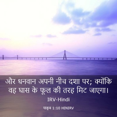 Picture 03 - याकूब 1:10 HINIRV - और धनवान अपनी नीच - Bible Verse Picture
