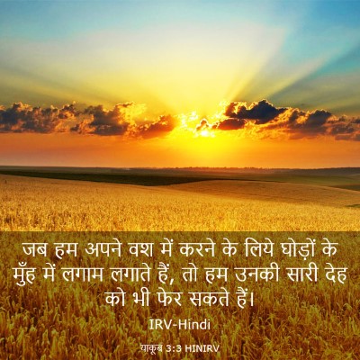 Picture 03 - याकूब 3:3 HINIRV - जब हम अपने वश में - Bible Verse Picture