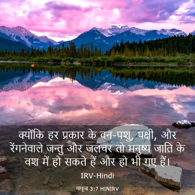 Picture 03 - याकूब 3:7 HINIRV - क्योंकि हर प्रकार - Bible Verse Picture