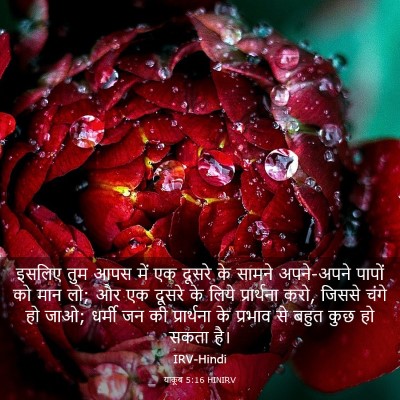 Picture 03 - याकूब 5:16 HINIRV - इसलिए तुम आपस में - Bible Verse Picture