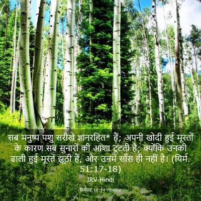 Picture 03 - यिर्मयाह 10:14 HINIRV - सब मनुष्य पशु - Bible Verse Picture